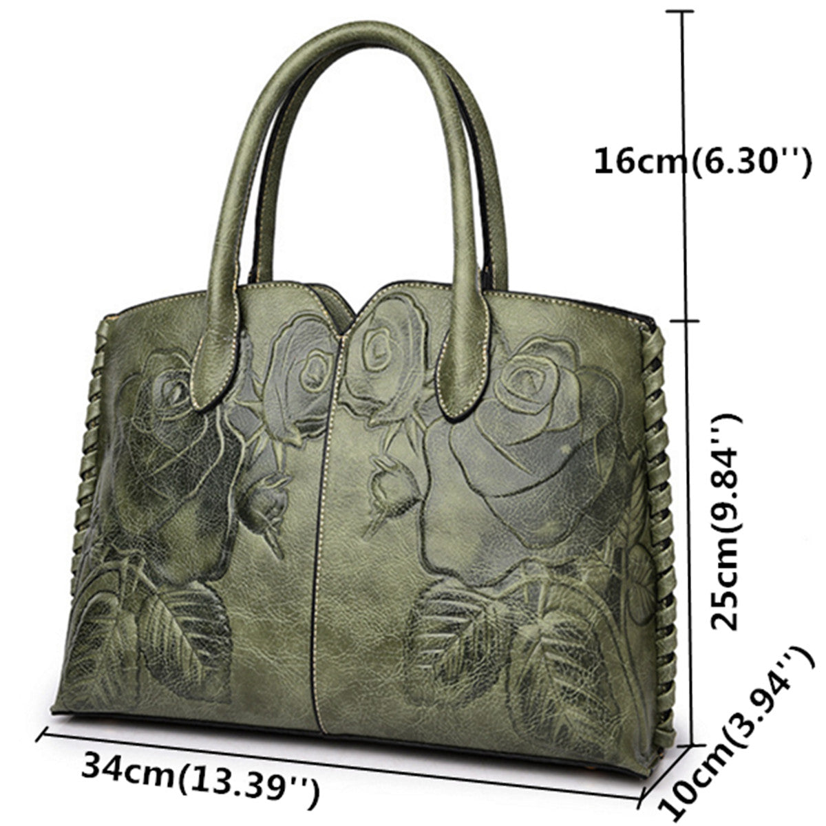 Retro Embossed Handbag Chinese Style Large Capacity Crossbody Bag