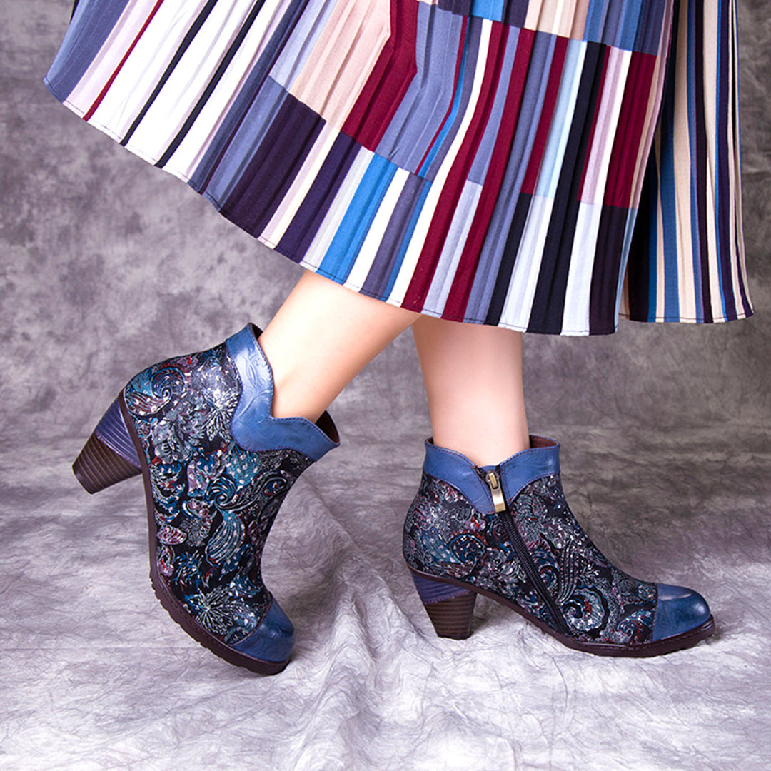 Vintage Vibrant Genuine Leather Boots