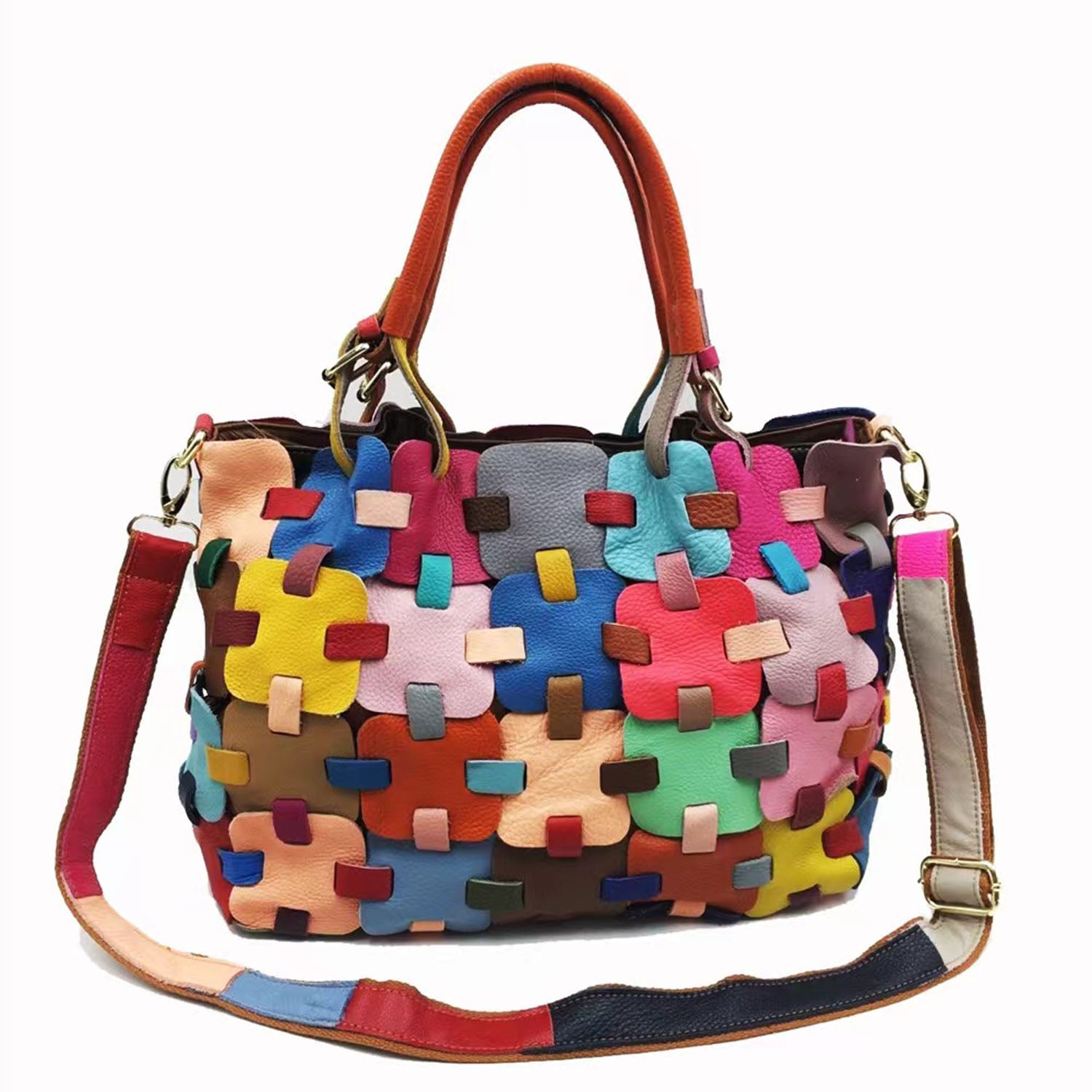 Female Floral Color Matching Fashion Handbag