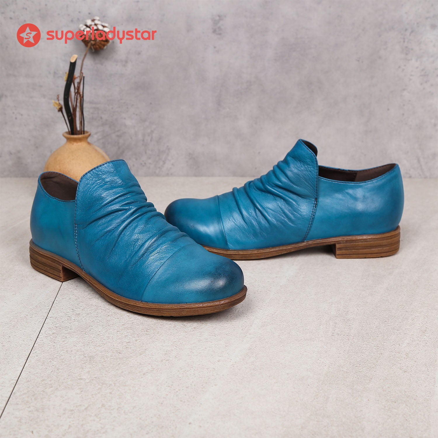Cozy Leather Flat Shoes