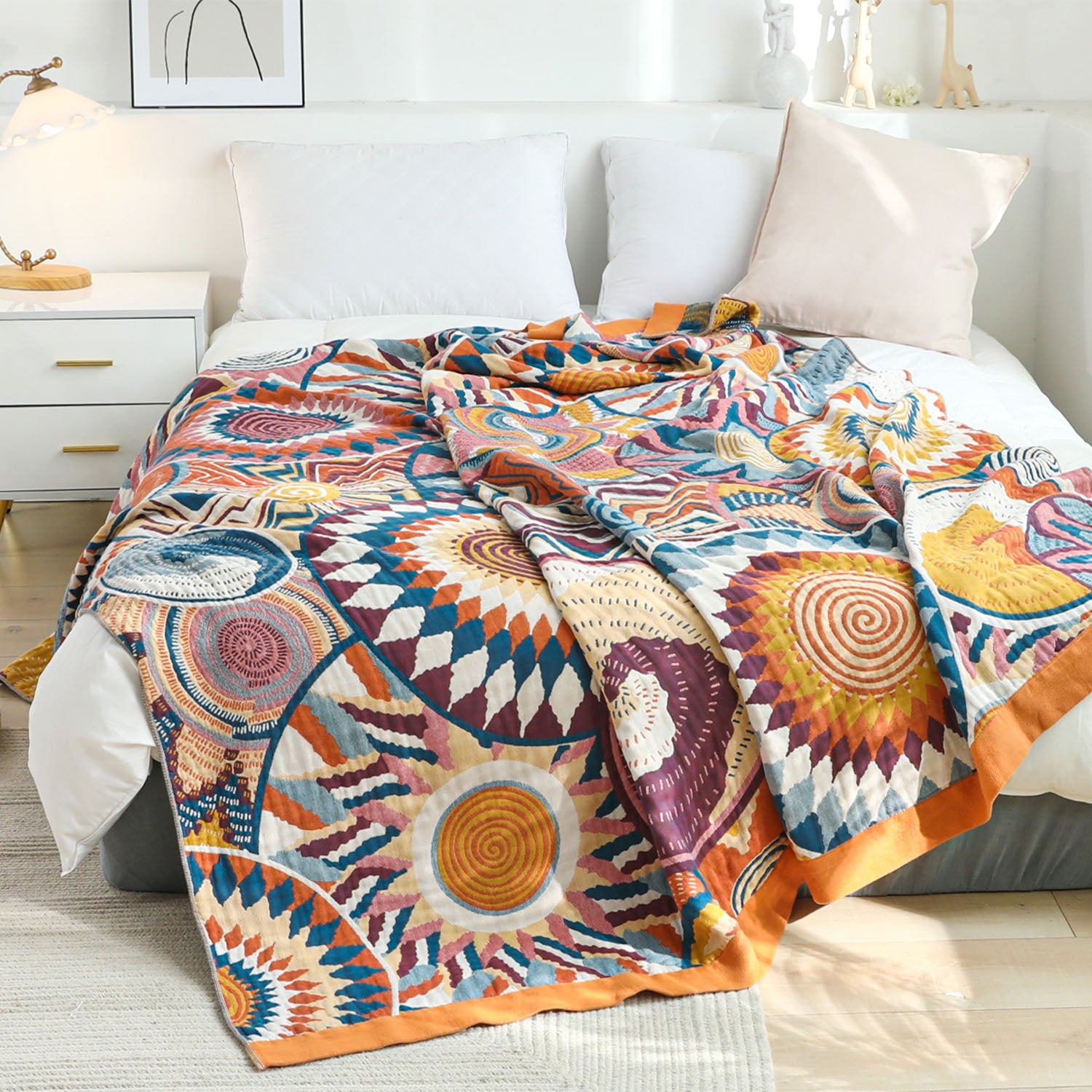 Colorful 5 Layers Cotton Blanket