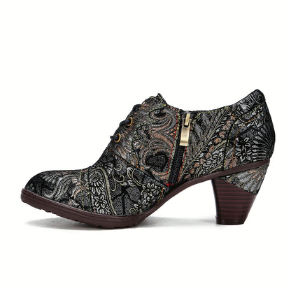 Retro Handmade Leather Exquisite Pumps