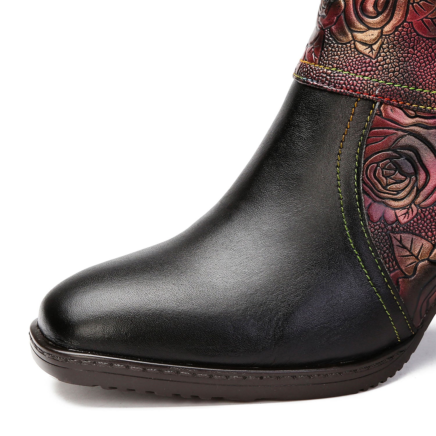 Botas feitas à mão estampadas retrô