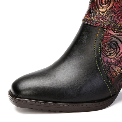 Retro Printed Hand-made Boots