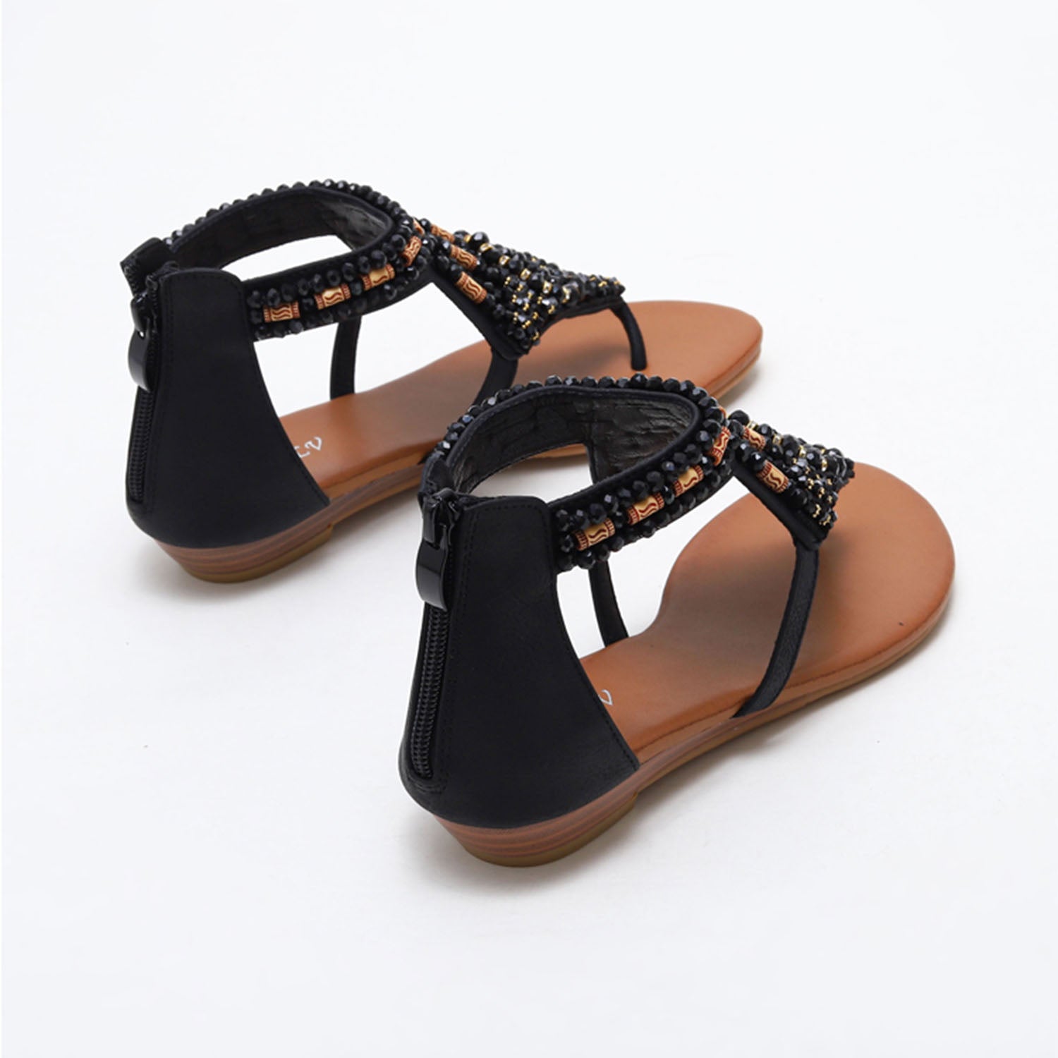 Bohemian Urlaub Perle Flat Sandalen