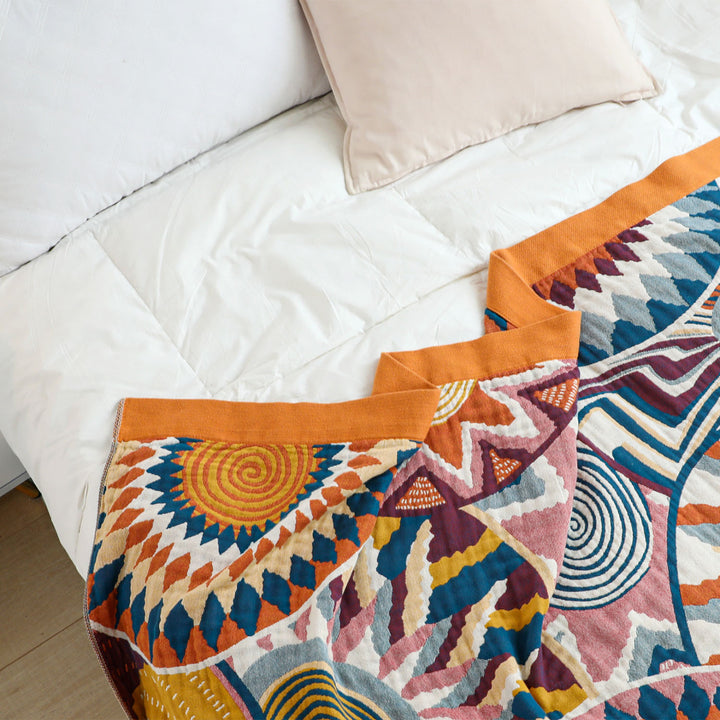Colorful 5 Layers Cotton Blanket