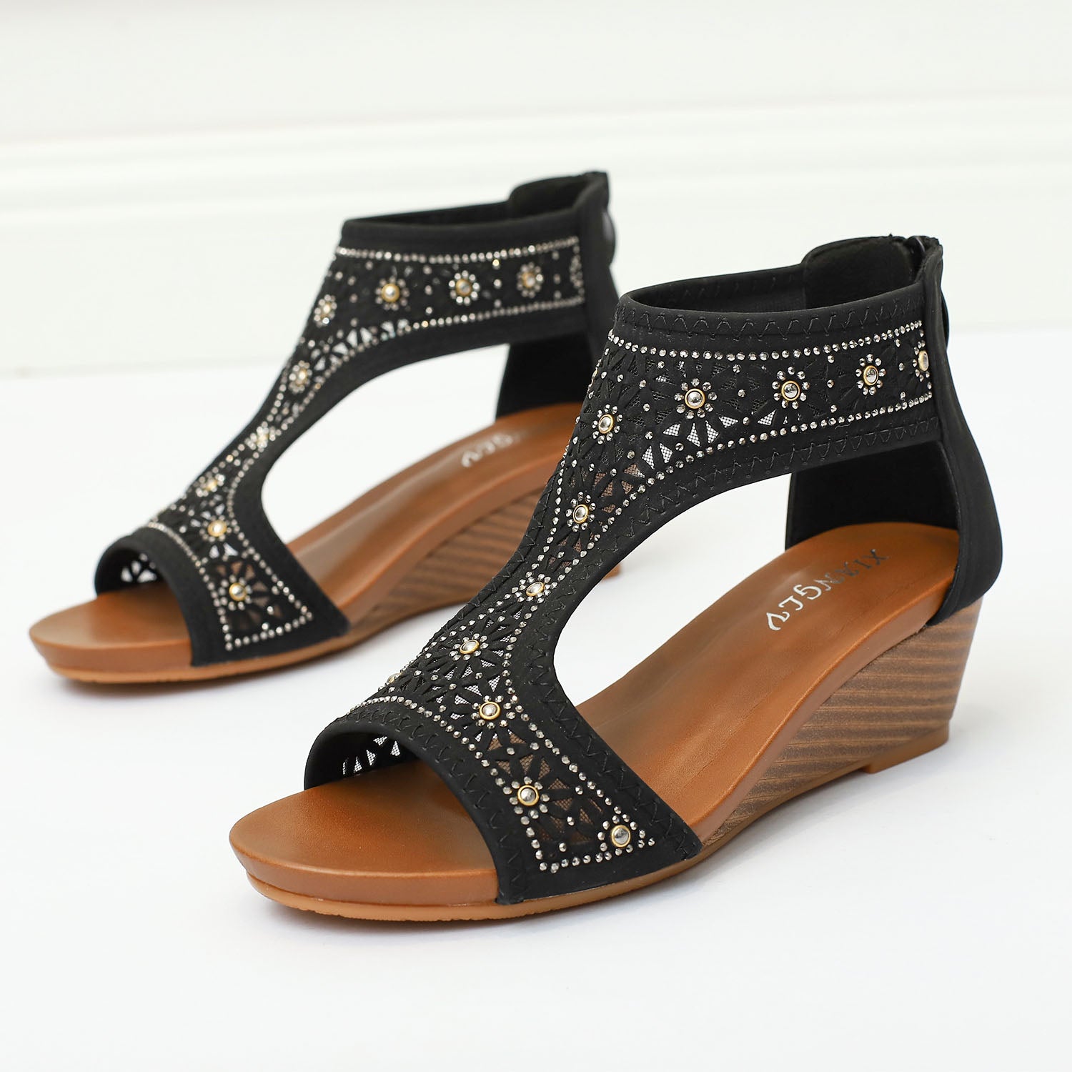 Bohemian Hollow Wedges Sandals