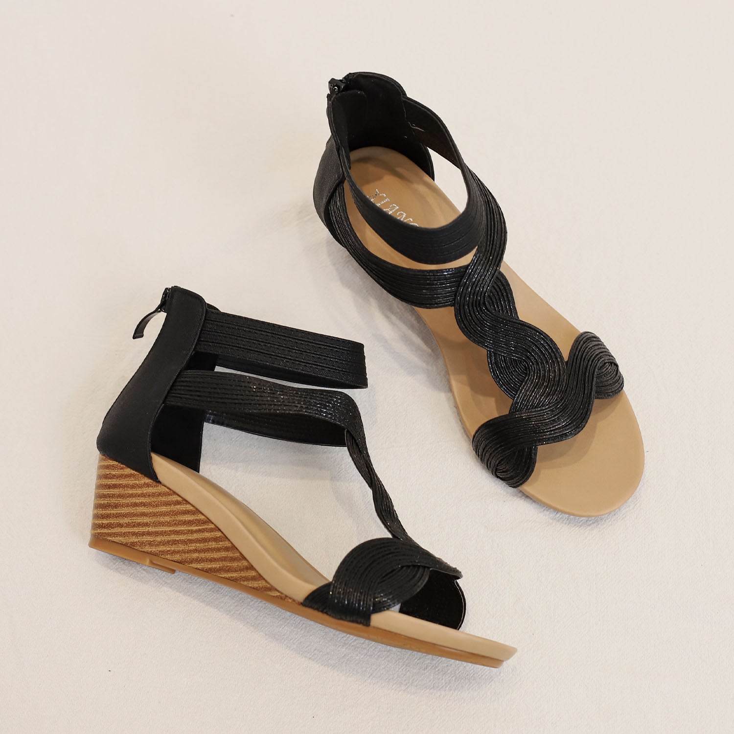 Sandalias de cuñas suaves de moda bohemia