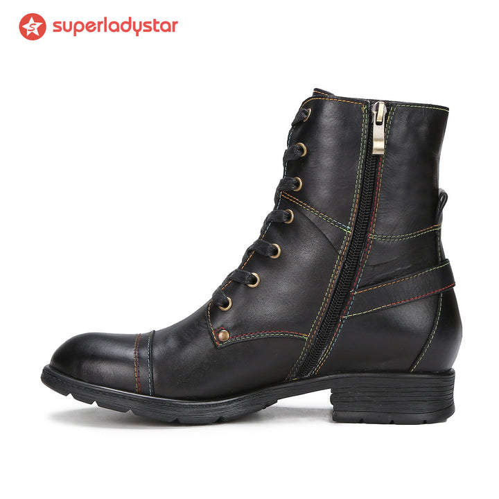 Comfortable Real Leather Ankle Boots