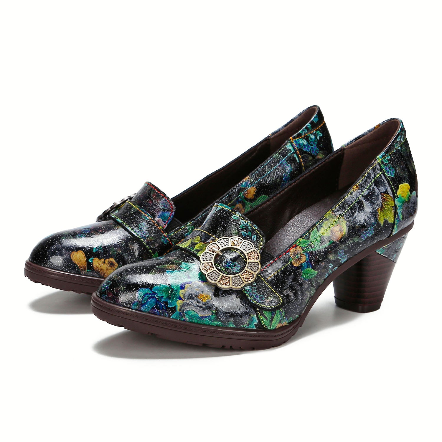 Hand Painted Colorful Elegant Pumps