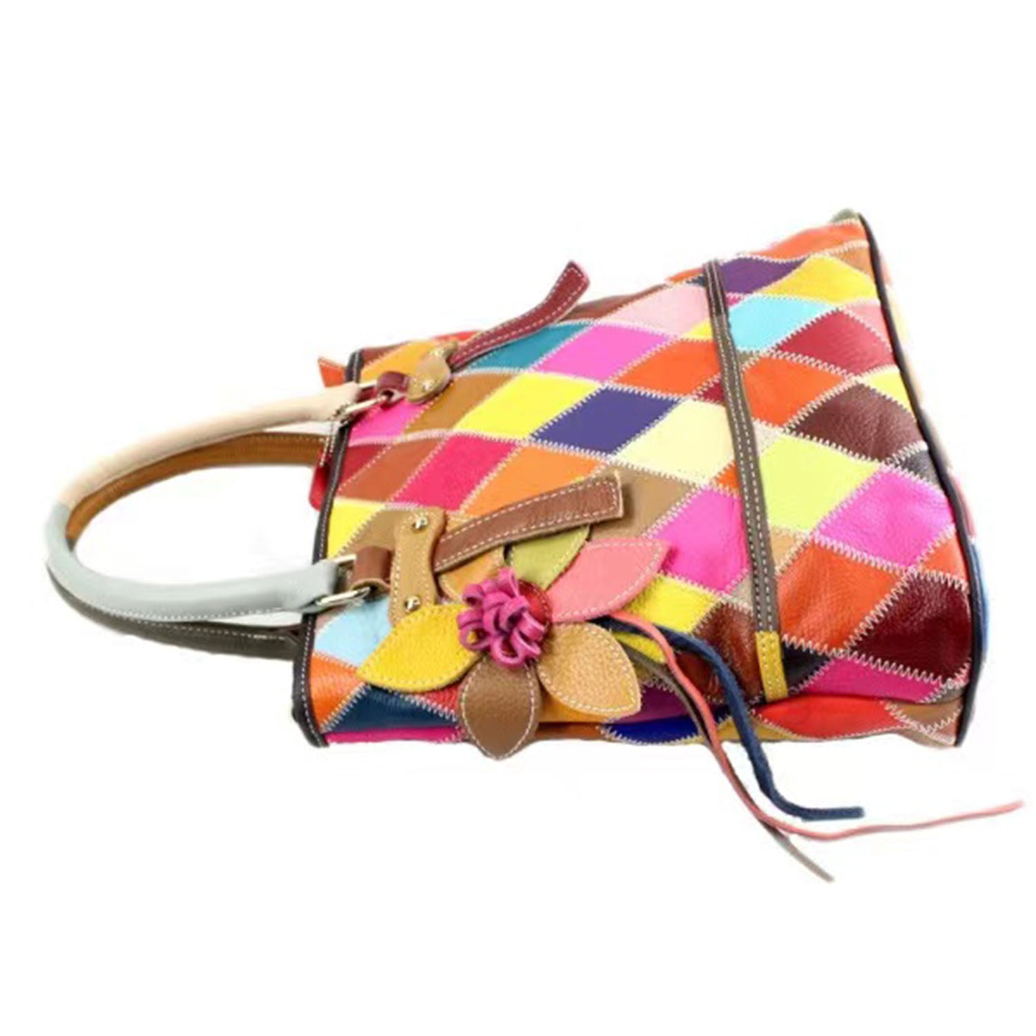 Female Square Color Matching Fashion Handbag