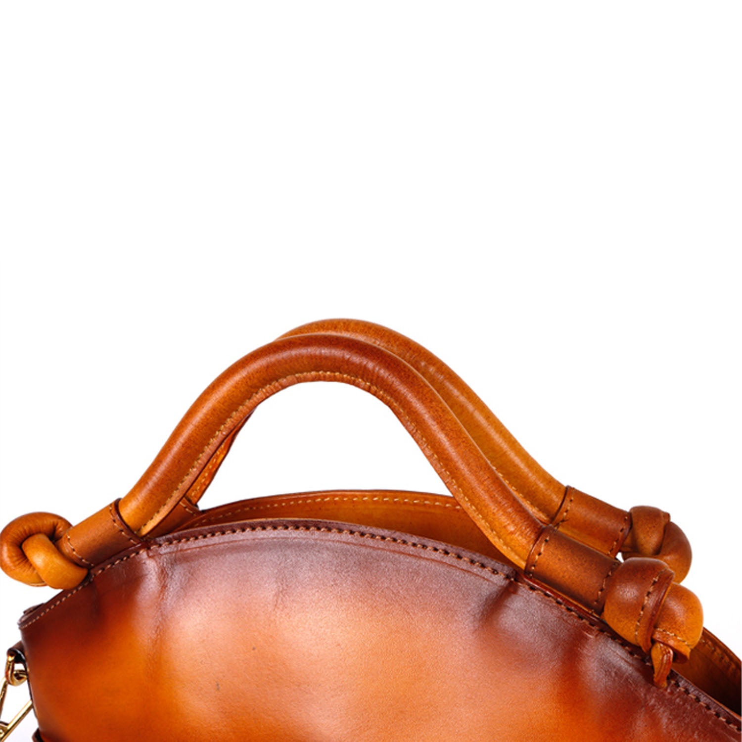Sac de godet de mode en cuir floral en relief vintage