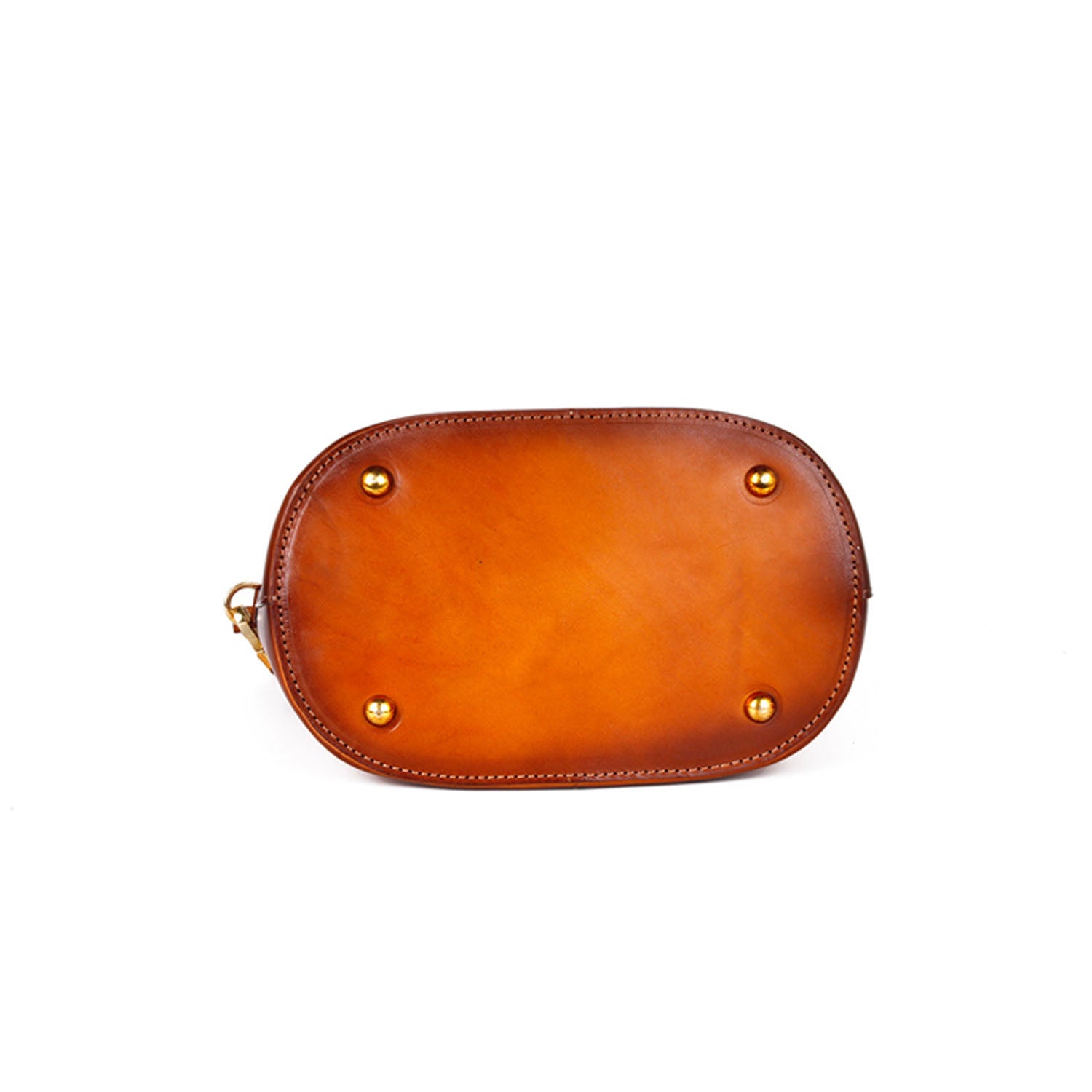 Sac de godet de mode en cuir floral en relief vintage
