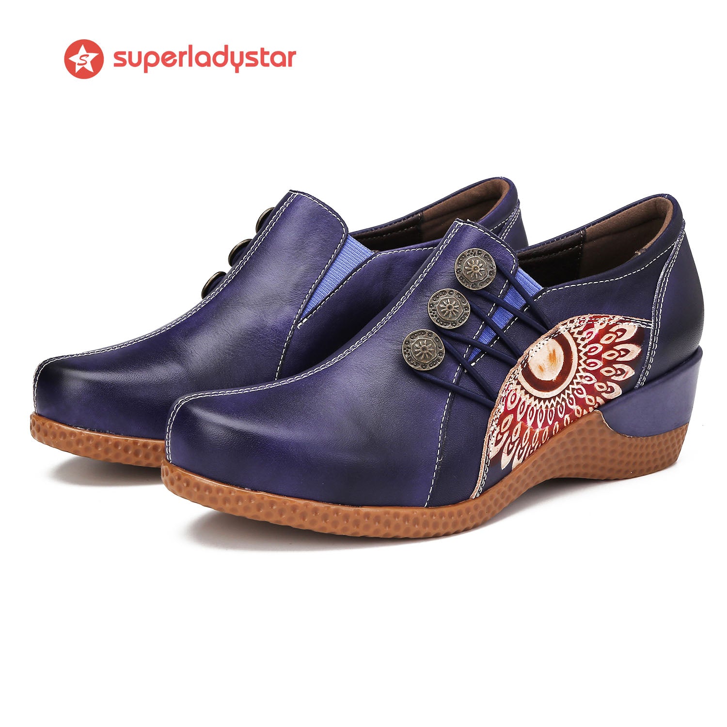 French-Inspired Hand-Painted Leather Shoes