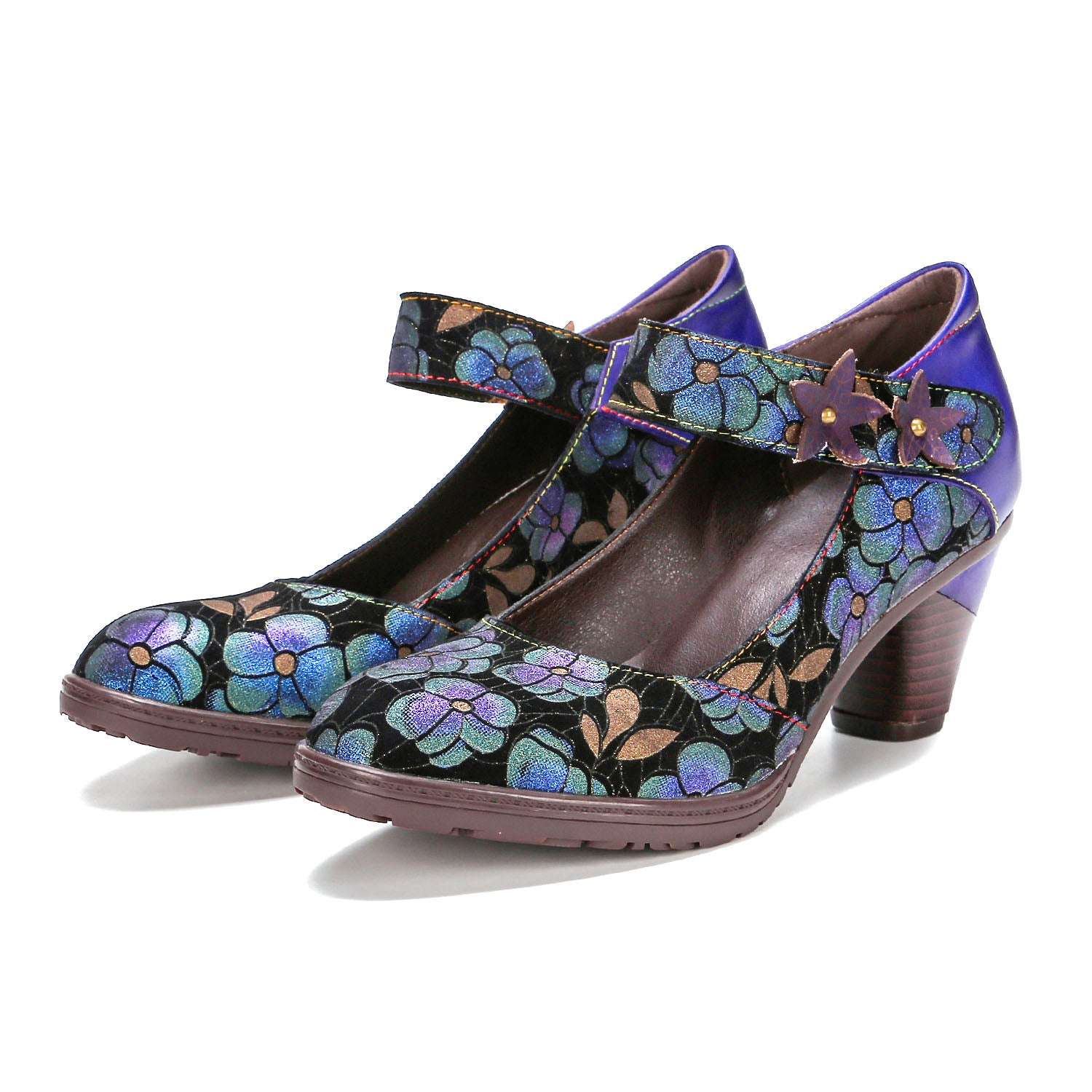 Hand-Painted Artisan Elegant Pumps