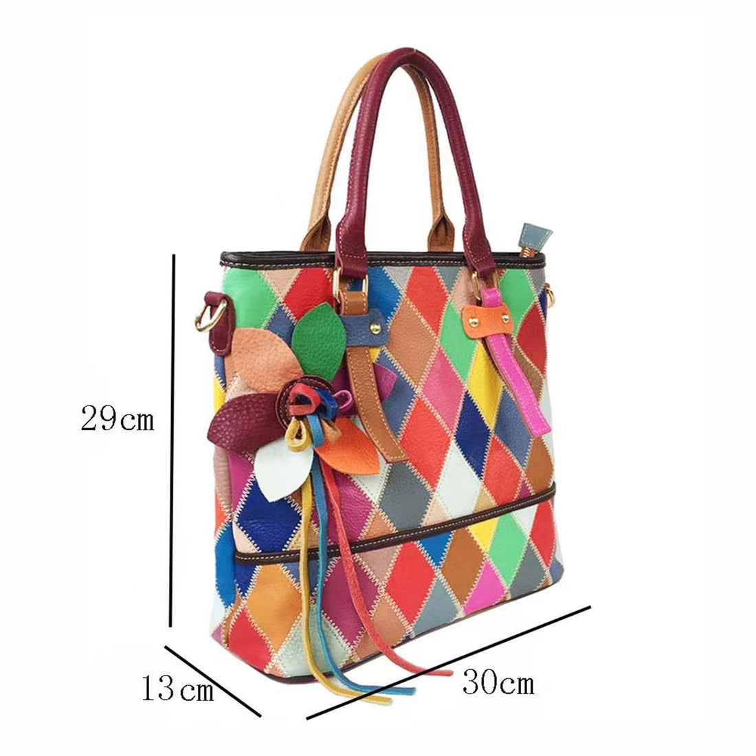 Female Square Color Matching Fashion Handbag