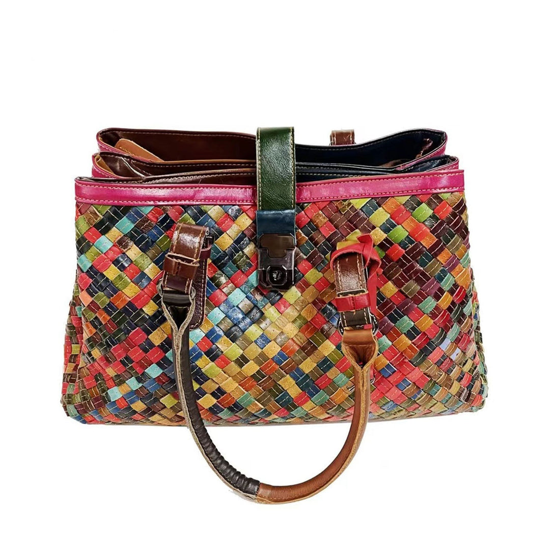 Vintage Fashion Color Matching Handbag
