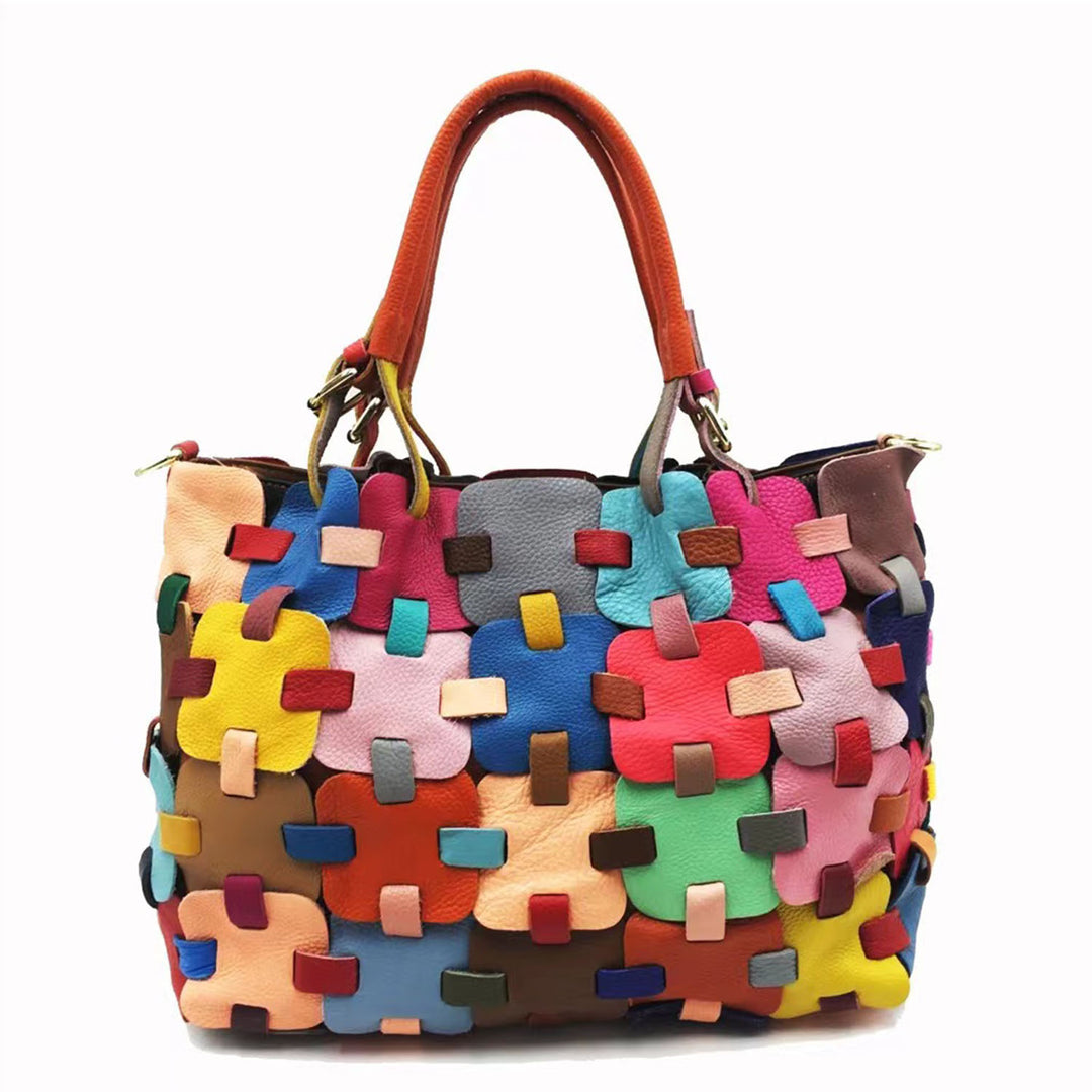 Female Floral Color Matching Fashion Handbag
