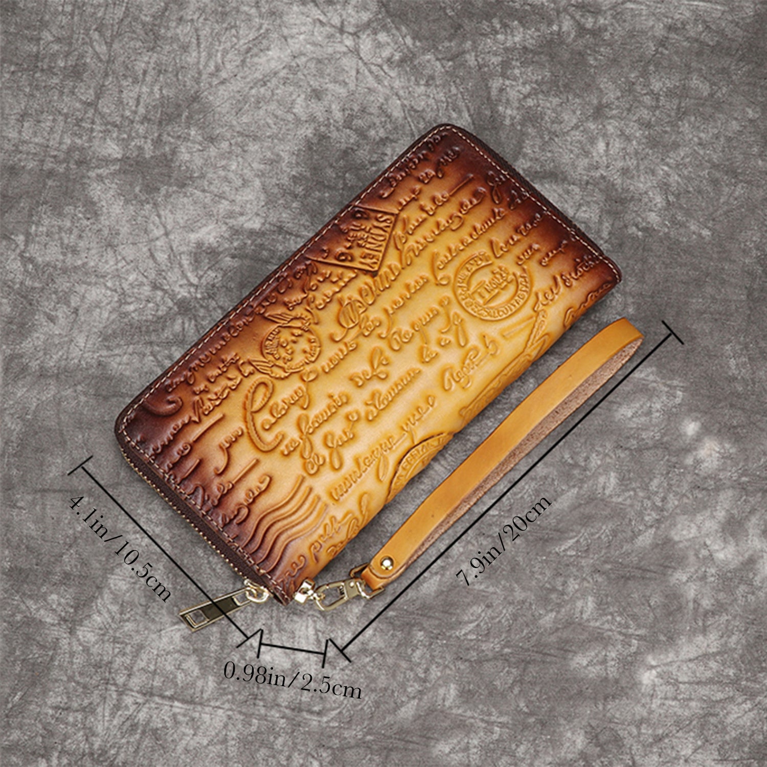 Vintage Hand-painted Handmade Embossed Wallet