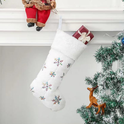 Festival de Noël décorations mignonnes chaussettes de flocon de neige