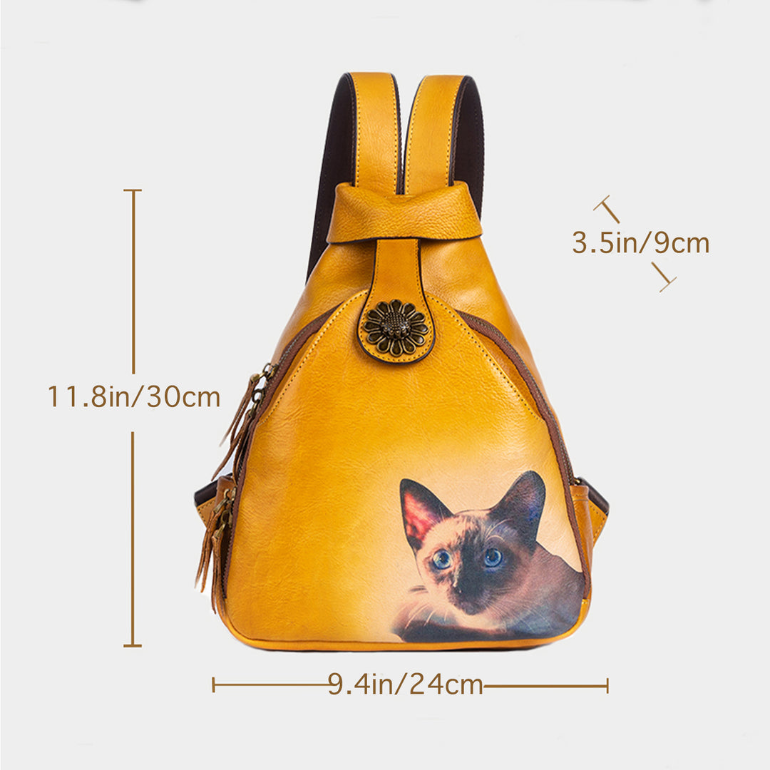 Vintage Cute Color Matching Fashion Backpack
