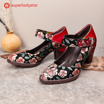 Hand-Painted Artisan Elegant Pumps