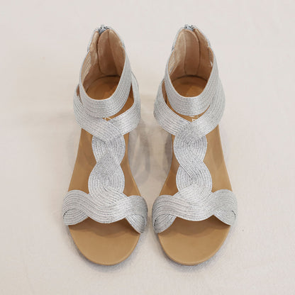 Sandalias de cuñas suaves de moda bohemia