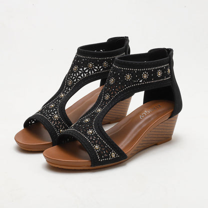 Bohemian Hollow Wedges Sandals