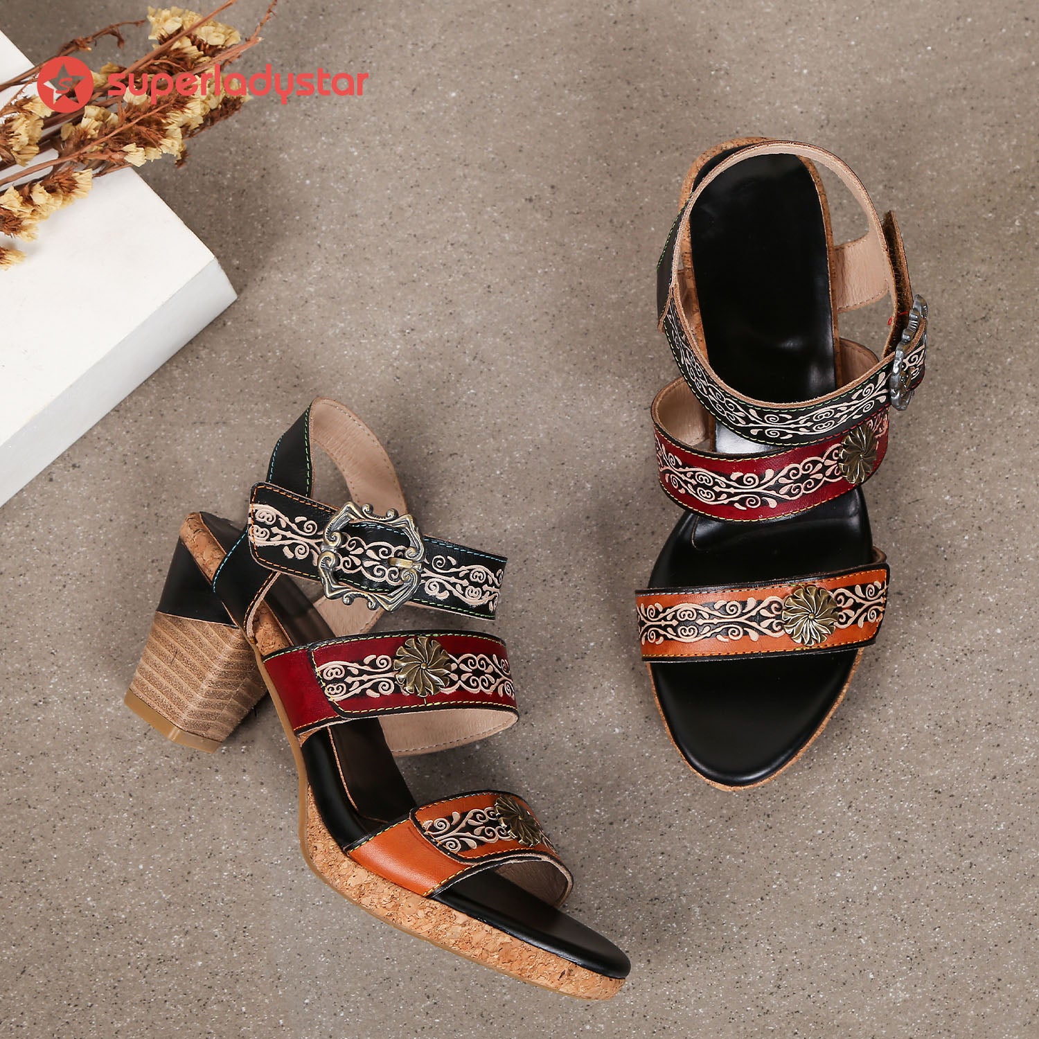 Vintage Genuine Leather Creative Style Sandals