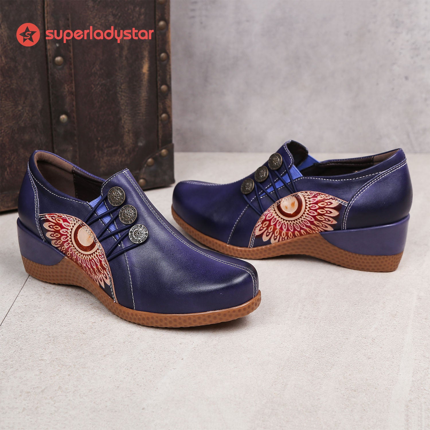 French-Inspired Hand-Painted Leather Shoes