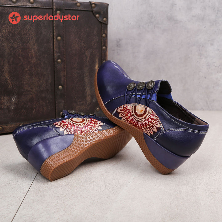 French-Inspired Hand-Painted Leather Shoes