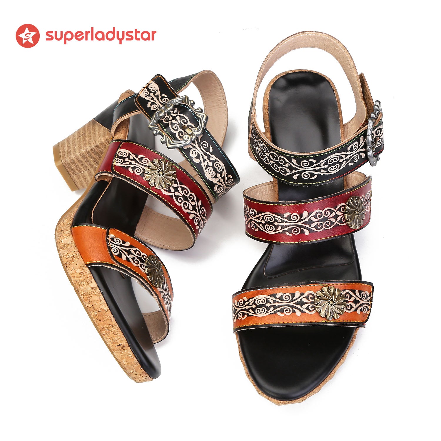 Vintage Genuine Leather Creative Style Sandals