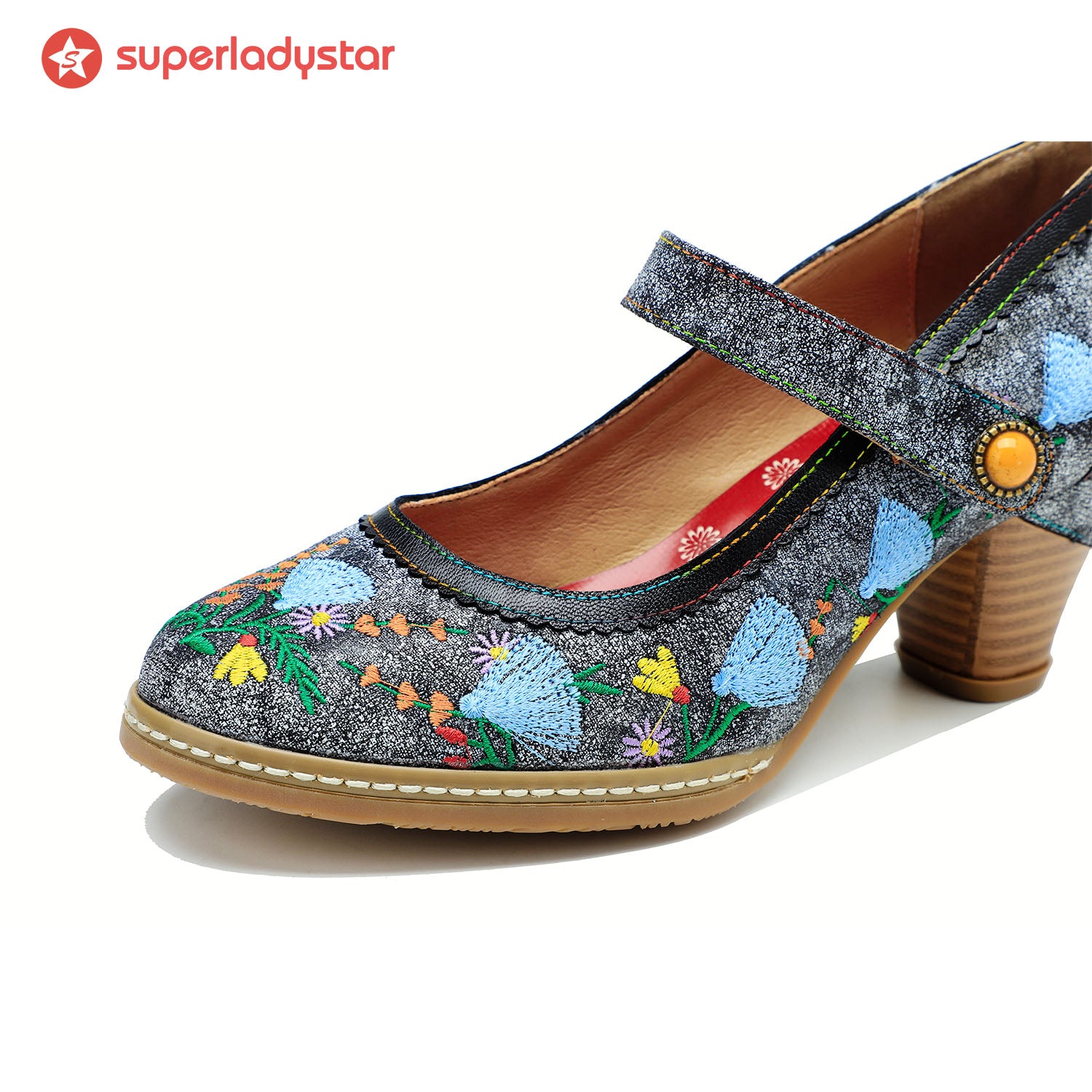 Retro Hand-Painted Artisan Elegant Pumps