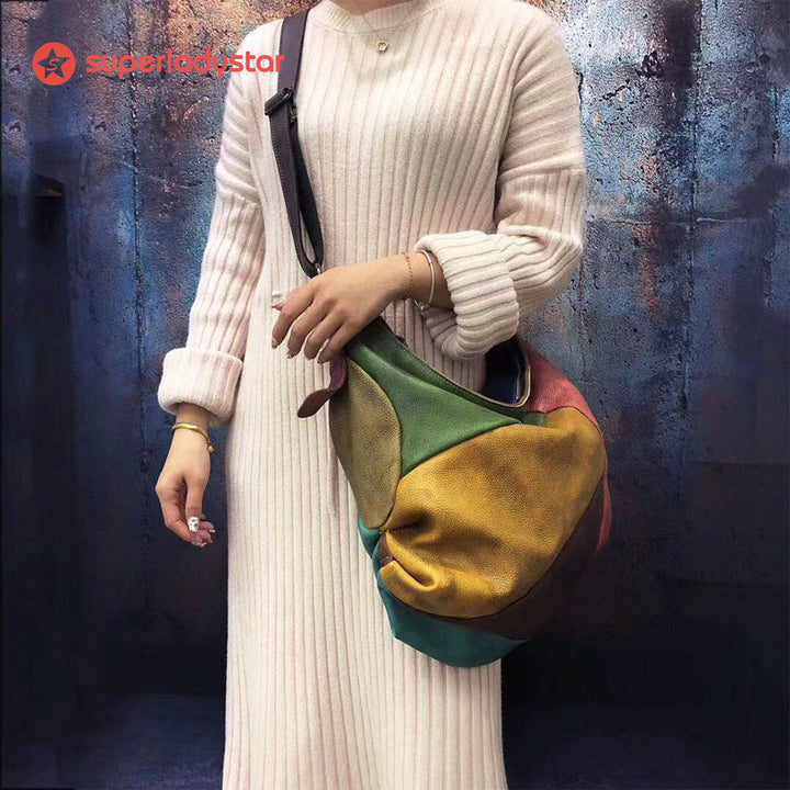 Female Color Matching Fashion Crossbody Bag