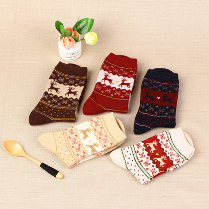 Wolle weiche Weihnachtshirschsocken