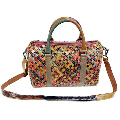 Retro Floral Color Matching Fashion Handbag