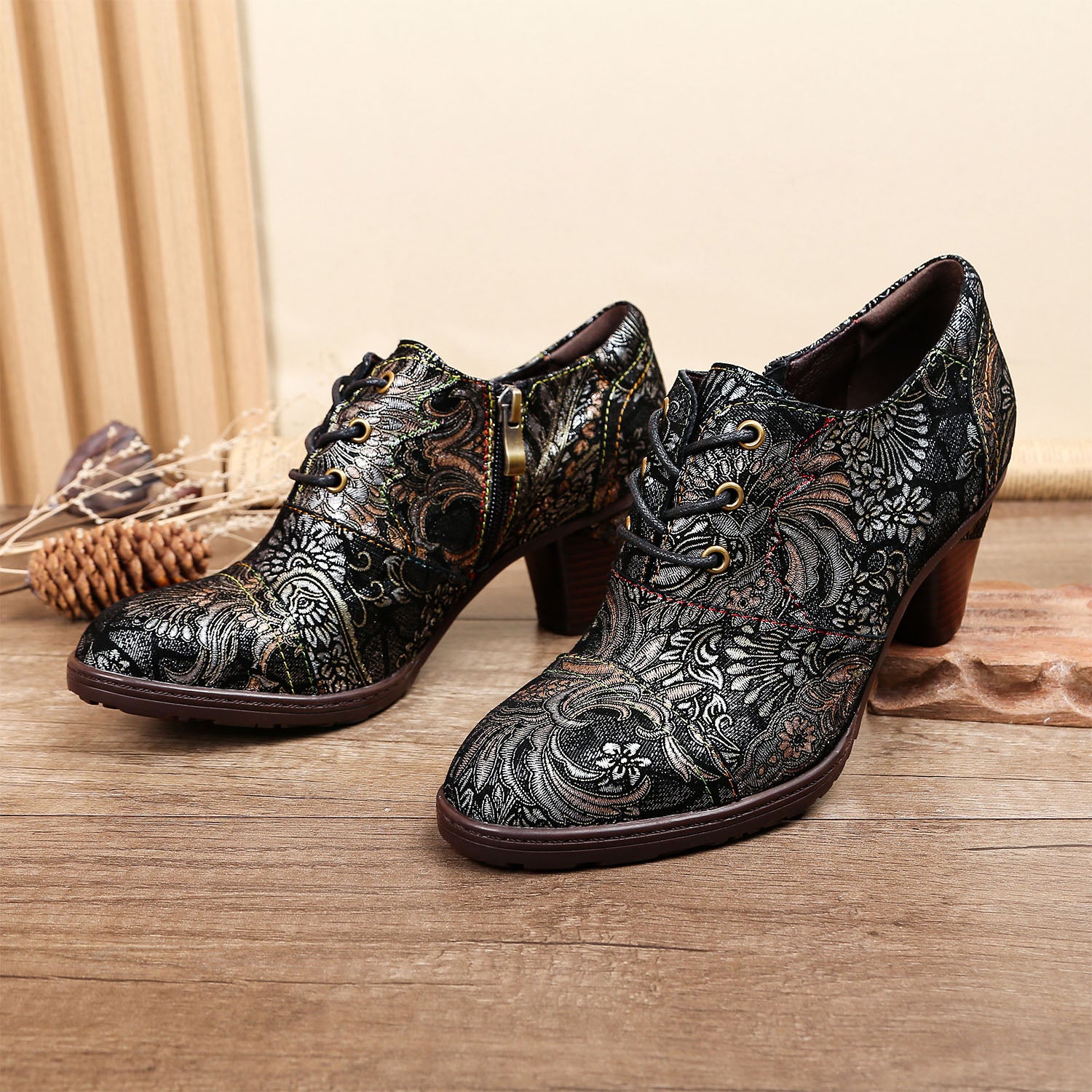 Retro Handmade Leather Exquisite Pumps â superladystar