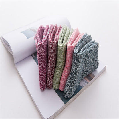 Chaussettes en laine chaudes épaisses de couleur pure