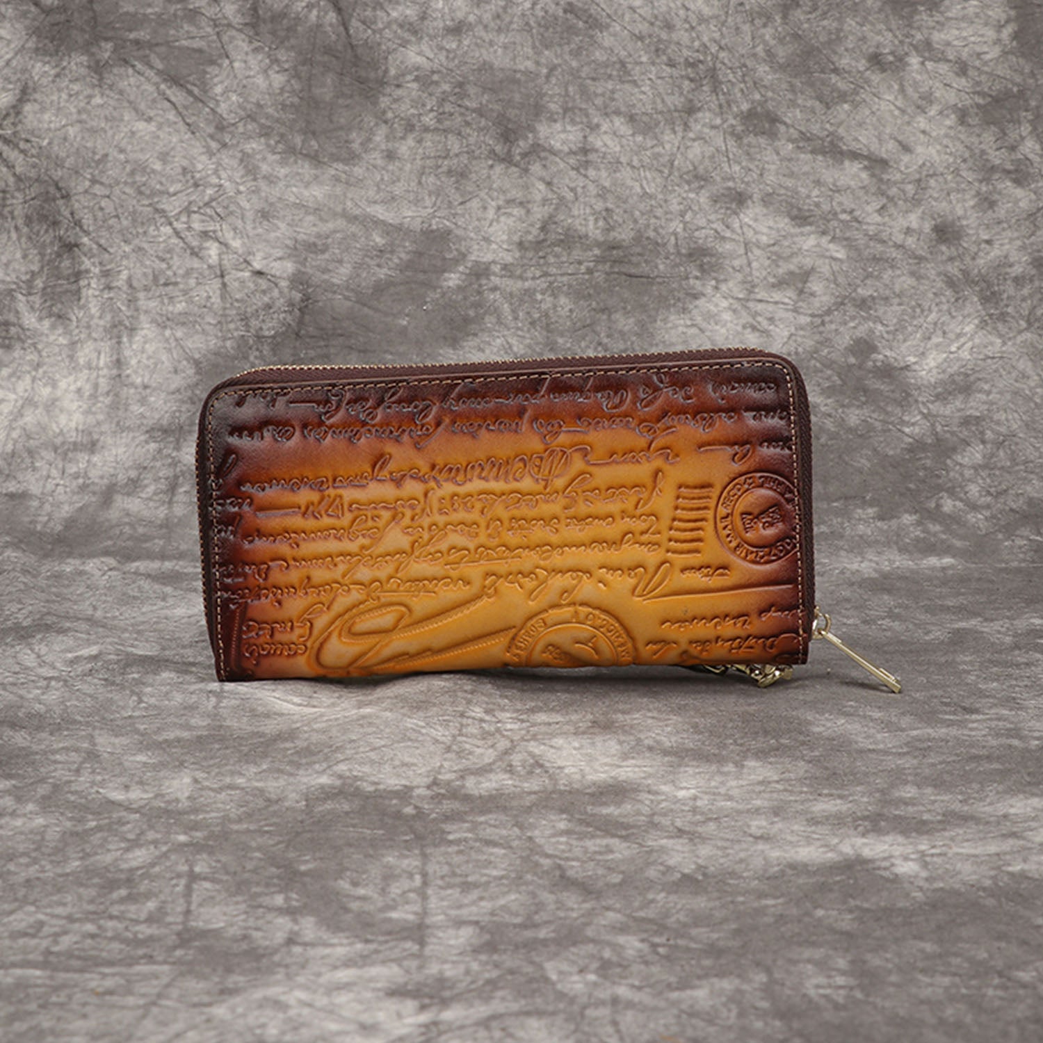 Vintage Hand-painted Handmade Embossed Wallet