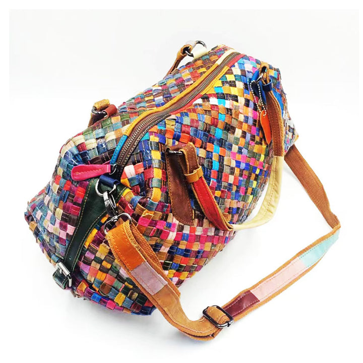 Vintage Floral Color Matching Fashion Handbag