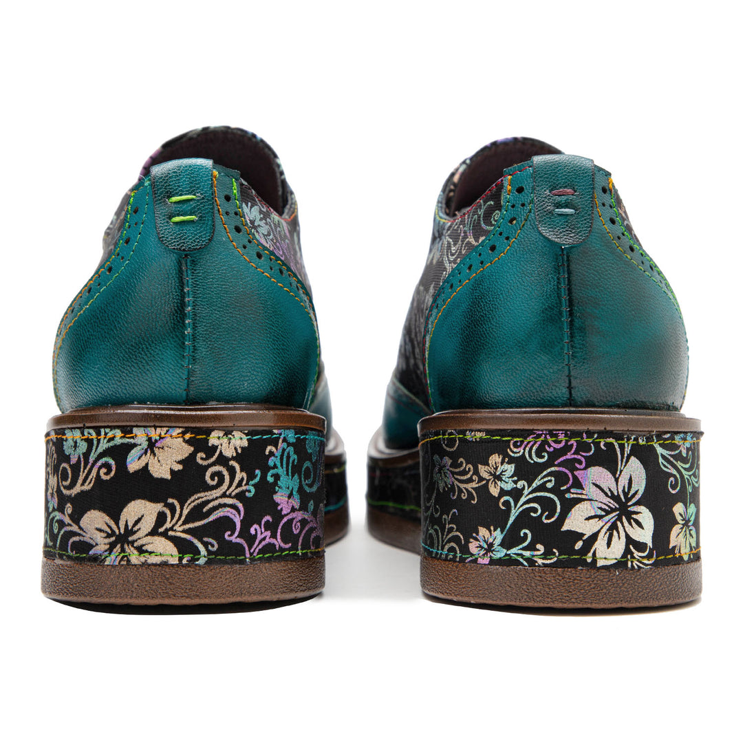 Vintage Comfy Casual Floral Oxfords Shoes