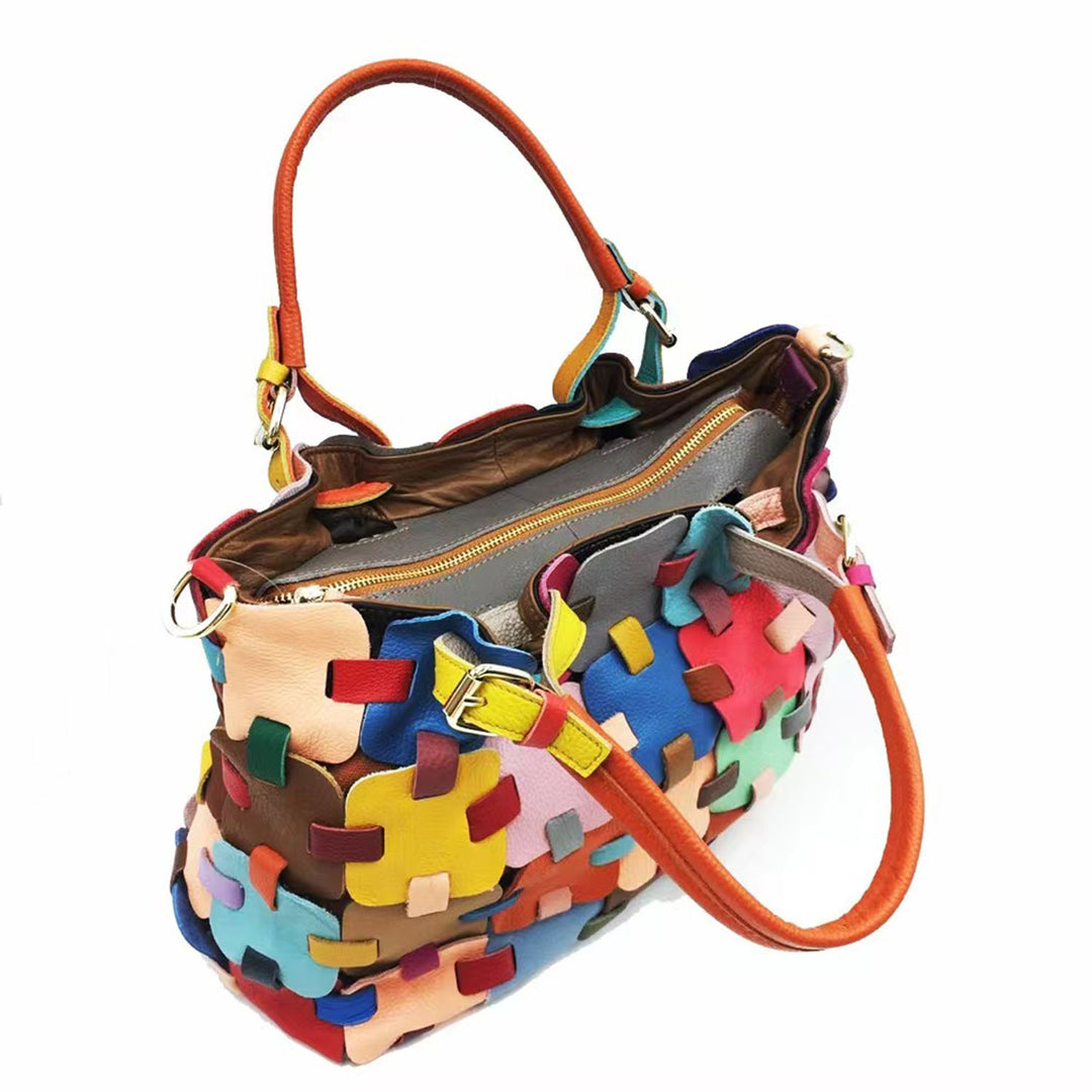 Female Floral Color Matching Fashion Handbag