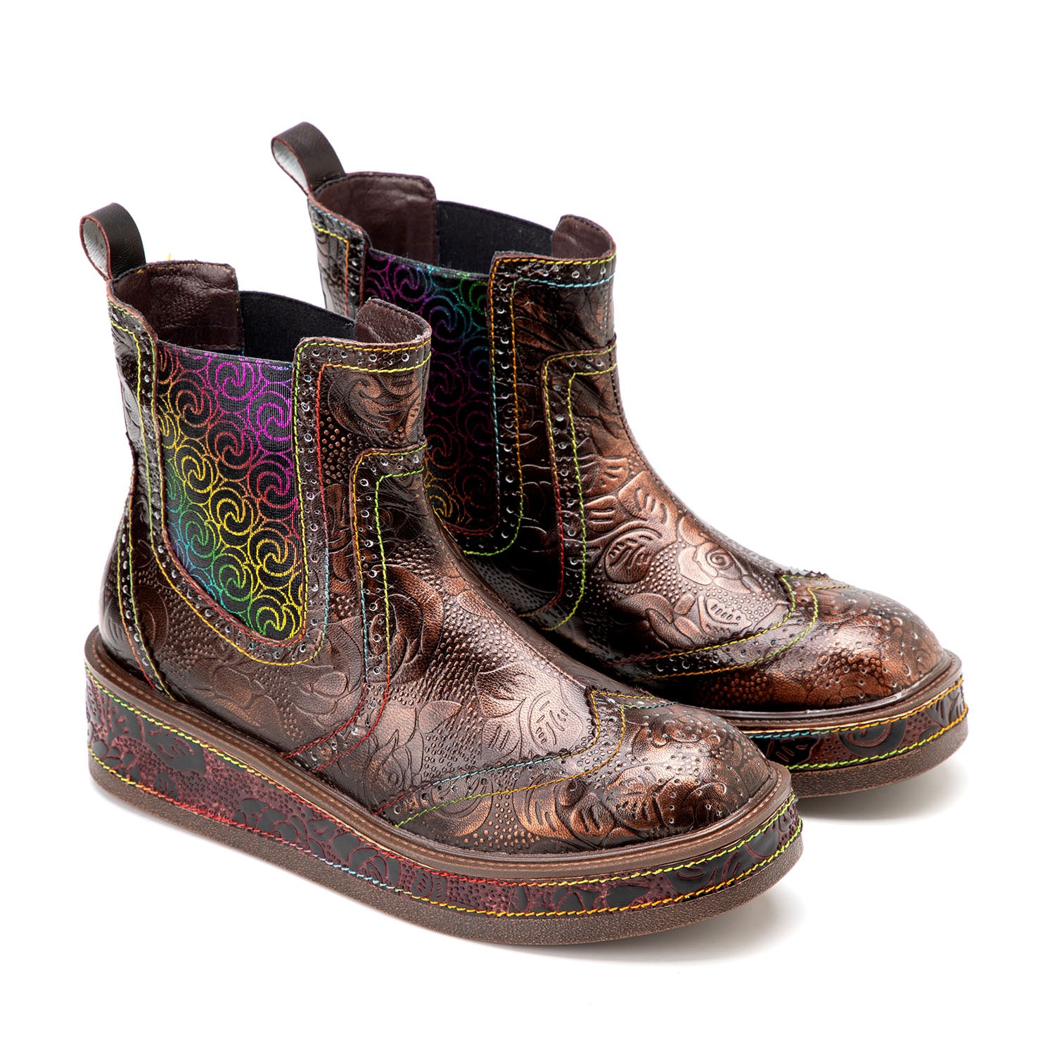Retro Leather Comfy Casual Ankle Boots