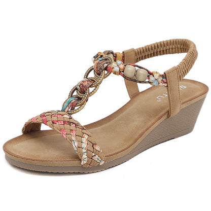 Seaside Metal Rhinestone Flats