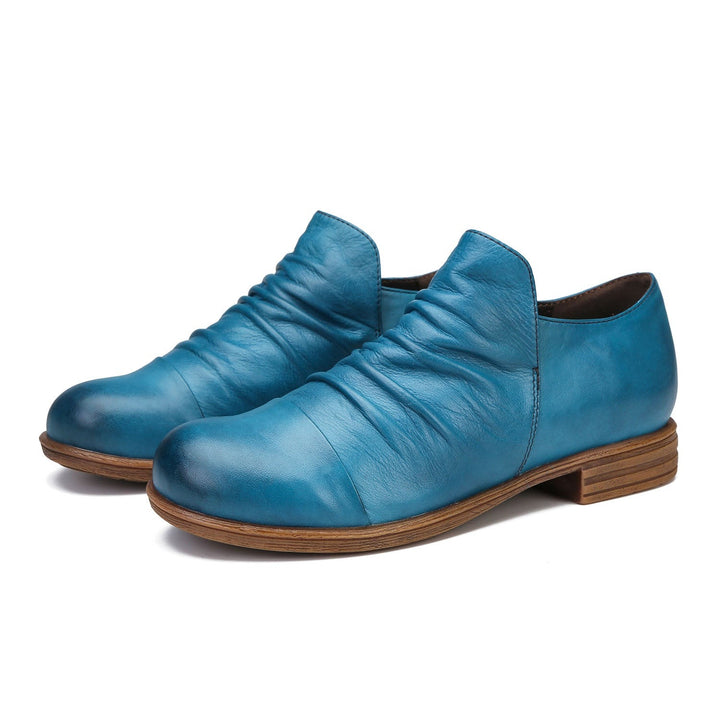 Cozy Leather Flat Shoes