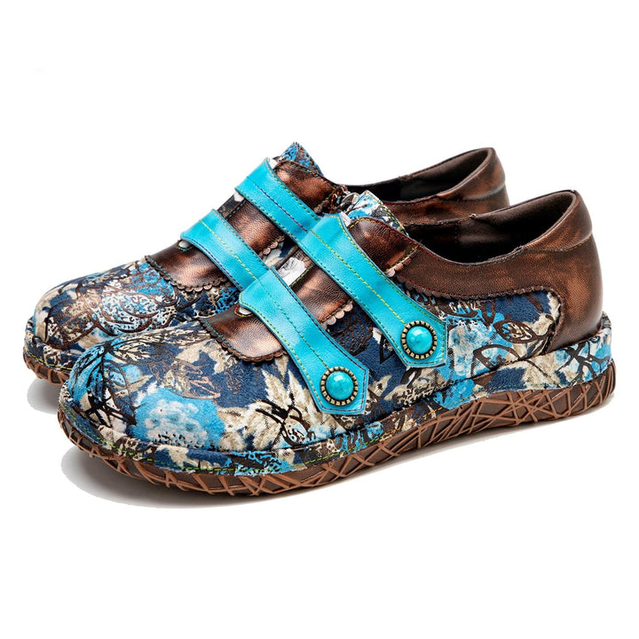 Hand-painted Comfy Casual Floral Flat Shoes