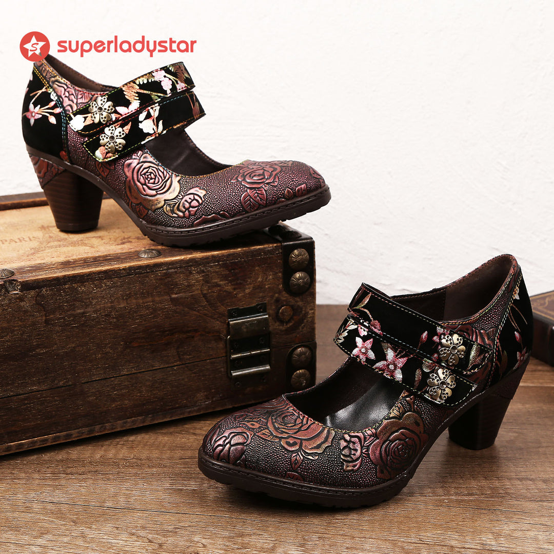 Hand Painted Mysterious &  Elegant Pumps