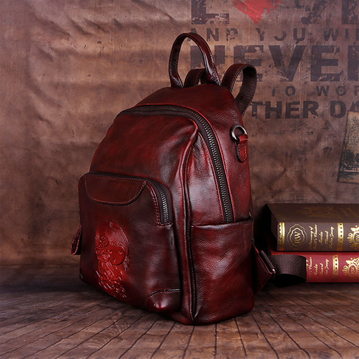 Retro Handmade Fashion Leather Backpack