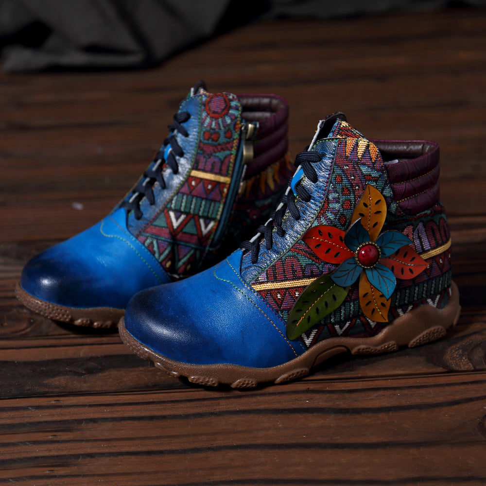 Leather Handmade Comfortable Walking Boots – superladystar