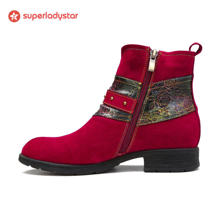 Cozy Genuine Leather Flat Boots